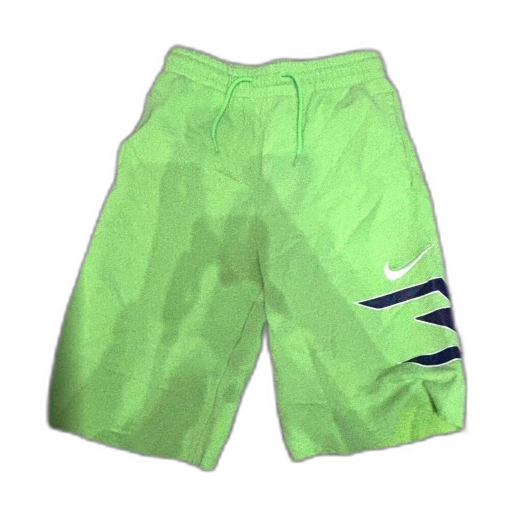 Nike lime green/neon green fleece shorts XL Boys